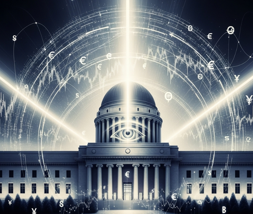 A sophisticated infographic-style illustration where a central, intricately designed gear mechanism (representing a Central Bank) drives several interconnected smaller gears. Each smaller gear is distinctly labeled with a symbolic icon: a stable price graph for 'Price Stability', a thriving community with rising job growth for 'Maximum Sustainable Employment', a balanced scale for 'Financial Stability', and a robust, growing plant for 'Economic Growth'. The colors should be harmonious and authoritative, conveying a sense of purpose and interconnected function. Understanding central banks. A sophisticated infographic-style illustration where a central, intricately designed gear mechanism (representing a Central Bank) drives several interconnected smaller gears. Each smaller gear is distinctly labeled with a symbolic icon: a stable price graph for 'Price Stability', a thriving community with rising job growth for 'Maximum Sustainable Employment', a balanced scale for 'Financial Stability', and a robust, growing plant for 'Economic Growth'. The colors should be harmonious and authoritative, conveying a sense of purpose and interconnected function.
Understanding central banks.